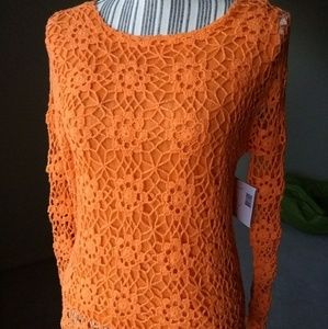 Sag Harbor Orange Thick Knot Top